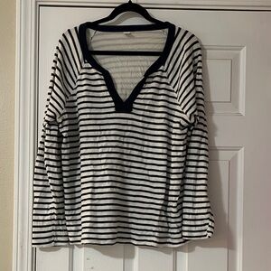 Old Navy Navy and White Striped Hoodie